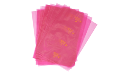 Пакет розовый антистатический 100х155 мм, без ZIP защелки (100 шт/упак) фото