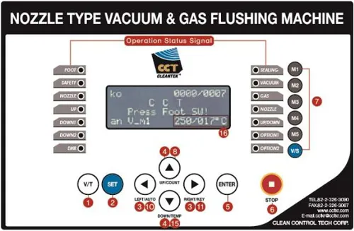 Настройка упаковщика Подключение газа