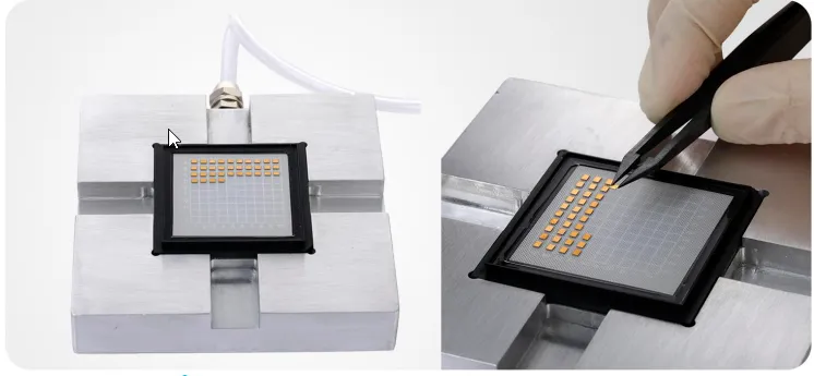 Установка кристаллов в вакуумный контейнер VR CrysPack Установка кристаллов в вакуумный контейнер