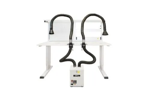 Комплект дымоуловитель DUET FE 250-2A с датчиком состояния фильтра на 2 рабочих места фото Комплект дымоуловитель DUET FE 250-2A с датчиком состояния фильтра на 2 рабочих места фото