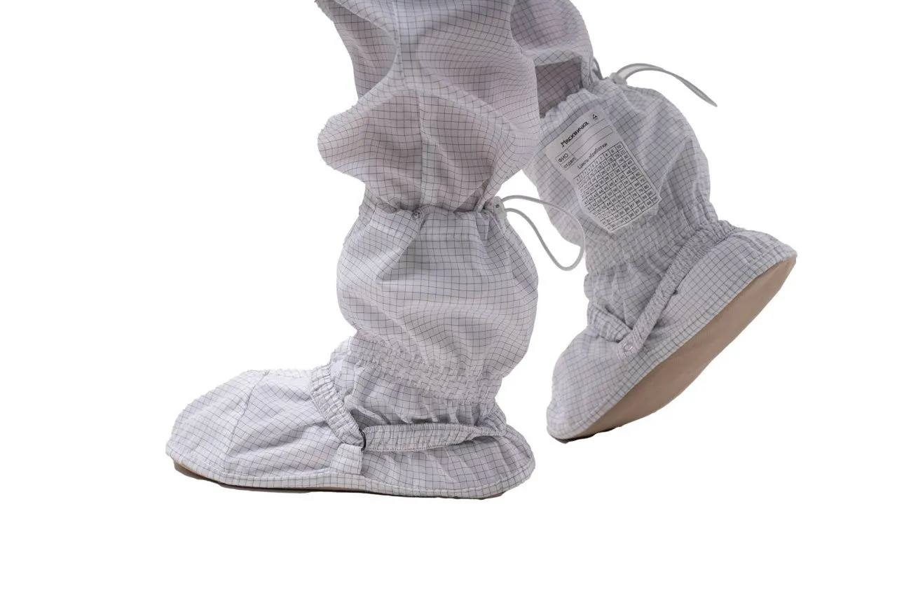 Бахилы укороченные для чистых помещений (защита от мех. воздействий (истирания) и ОПЗ) М-465У (43-44, белый) фото Бахилы укороченные для чистых помещений (защита от мех. воздействий (истирания) и ОПЗ) М-465У (43-44, белый) фото