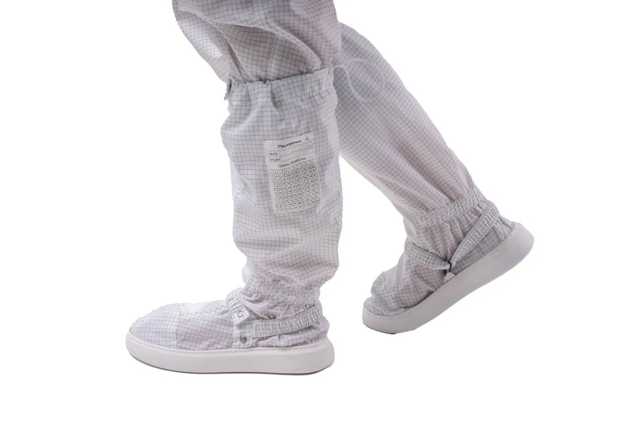 Бахилы высокие для чистых помещений (защита от мех. воздействий (истирания) и ОПЗ) М-373 (белый, тип A, 38) фото Бахилы высокие для чистых помещений (защита от мех. воздействий (истирания) и ОПЗ) М-373 (белый, тип A, 38) фото