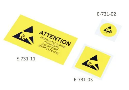 Самоклеющиеся этикетки с символом ESD, в рулоне, Ø 7мм, 1000 шт/уп фото