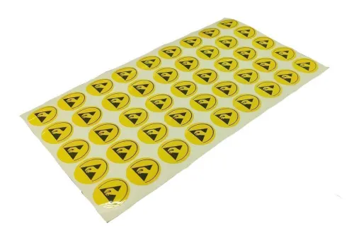 Самоклеющиеся этикетки с символом ESD, 25*25 мм, 1000 шт/уп. фото