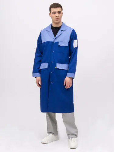 Халат для защиты от мех. воздействий (истирания) и ОПЗ антистатический мужской М-115 (белый, тип "Сатори", 80-84, 170-176) фото Халат для защиты от мех. воздействий (истирания) и ОПЗ антистатический мужской М-115 (белый, тип "Сатори", 80-84, 170-176) фото