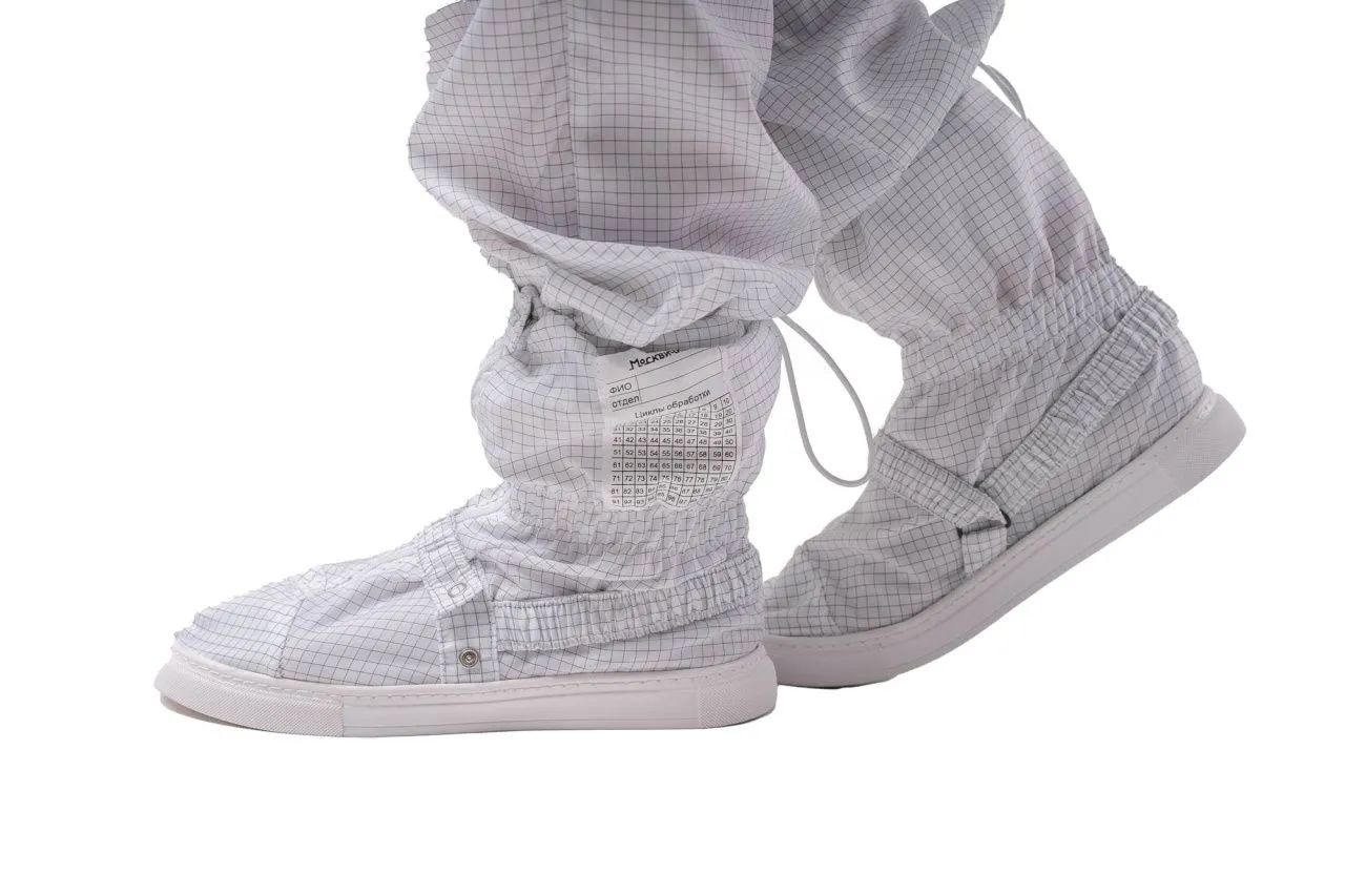 Бахилы укороченные для чистых помещений (защита от мех. воздействий (истирания) и ОПЗ) М-198У (белый, тип A, 38) фото Бахилы укороченные для чистых помещений (защита от мех. воздействий (истирания) и ОПЗ) М-198У (белый, тип A, 38) фото