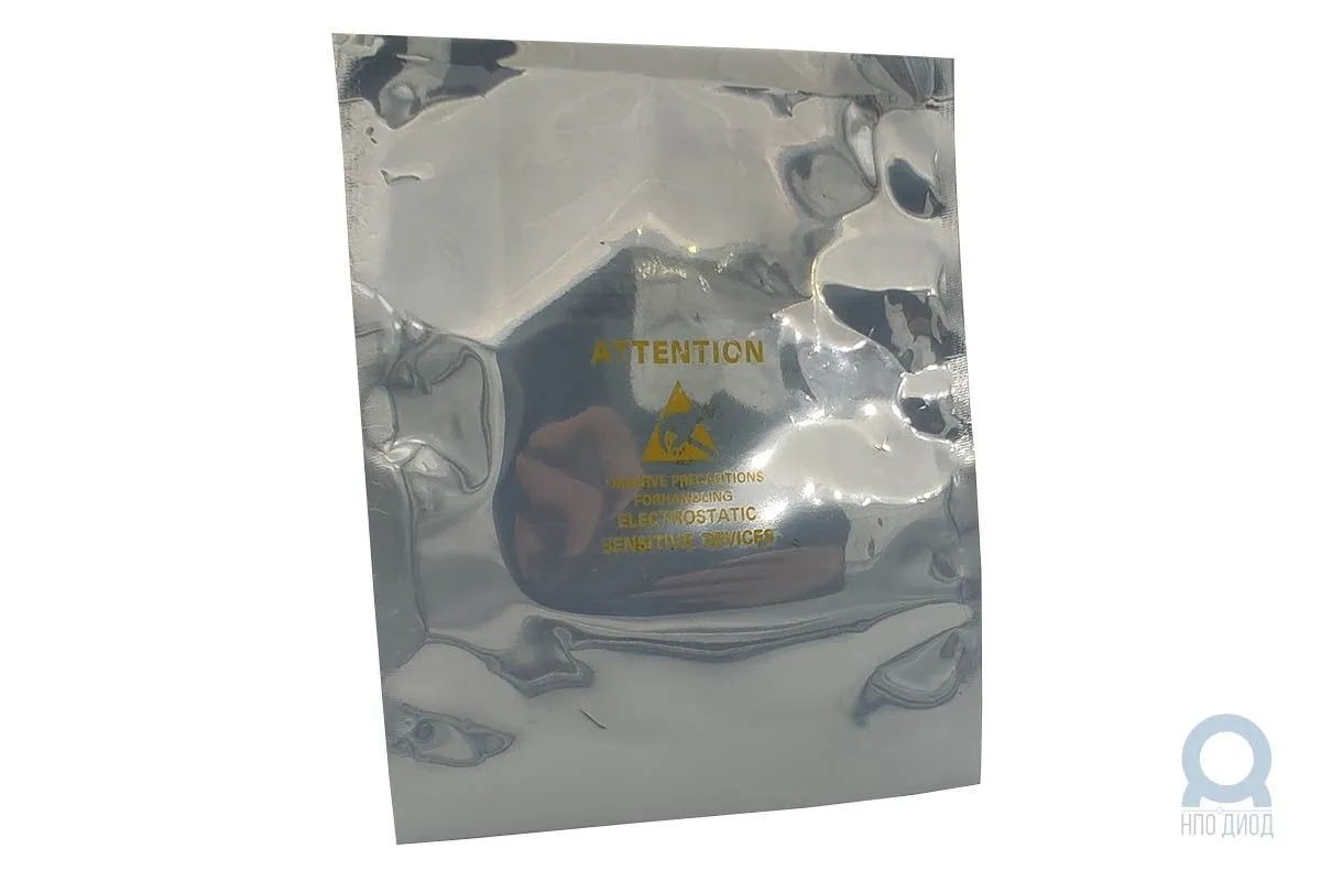 Пакет металлизированный антистатический 100х750 мм, без ZIP защелки (100 шт/упак) фото