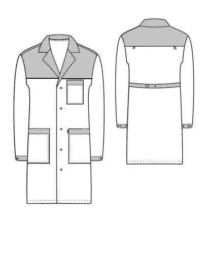 Халат для защиты от мех. воздействий (истирания) и ОПЗ антистатический мужской укороченный М-115У (синий, тип D "Москвичка", 88-92, 146-152) фото Халат для защиты от мех. воздействий (истирания) и ОПЗ антистатический мужской укороченный М-115У (синий, тип D "Москвичка", 88-92, 146-152) фото