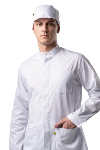 Куртка для защиты от мех. воздействий (истирания) и ОПЗ антистатическая мужская М-454КК (синий, тип D "Москвичка", 88-92, 146-152) фото