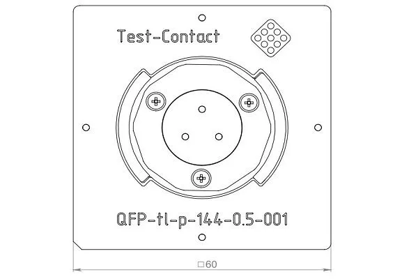 Контактирующее устройство QFP-tl-h-144-0.5-001 фото Контактирующее устройство QFP-tl-h-144-0.5-001 фото