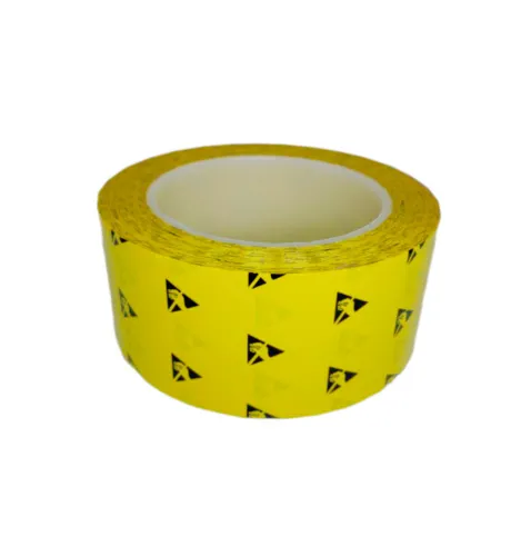 Лента антистатическая желтая с символом ESD, 50ммх33м (Rs ≤ 10Е9) фото Лента антистатическая желтая с символом ESD, 50ммх33м (Rs ≤ 10Е9) фото