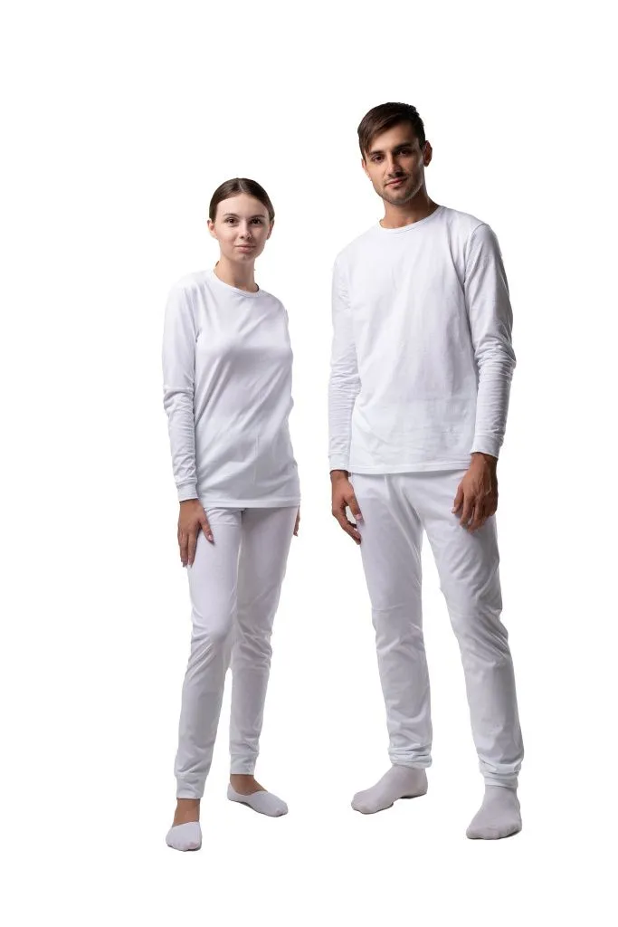 Комплект нижнего белья для чистых помещений М-190 (цвет-белый, 100% ХБ (кулирка), размер 88-92, рост 158-164) фото