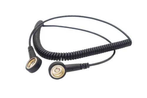 Провод спиральный заземляющий (2 м, гнездо 10 мм/ гнездо 4 мм) EP1230-10 (черный) фото