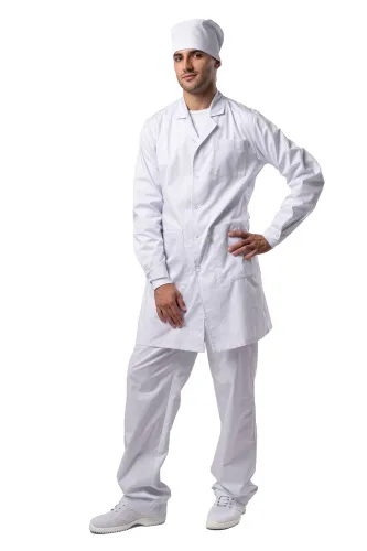 Халат для защиты от мех. воздействий (истирания) и ОПЗ антистатический мужской укороченный М-105У фото товара