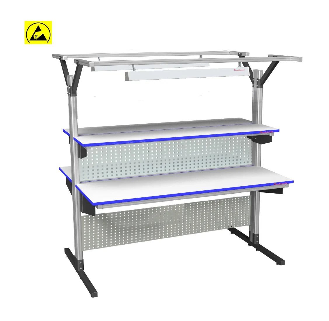 Рабочее место на алюминиевом профиле серии АЛТ-Лужники 2х(1200*700 мм) ESD фото