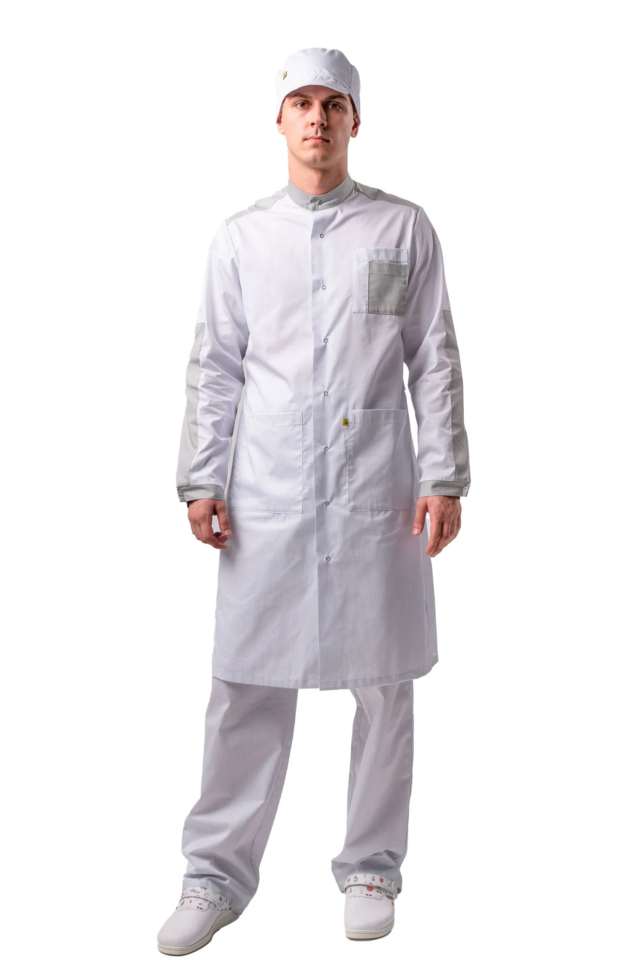 Халат для чистых помещений (защита от мех. воздействий (истирания) и ОПЗ) мужской М-239