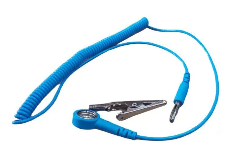 Провод спиральный заземляющий (1.8 м, гнездо 10 мм/ штекер 4 мм) LN-1591106 фото