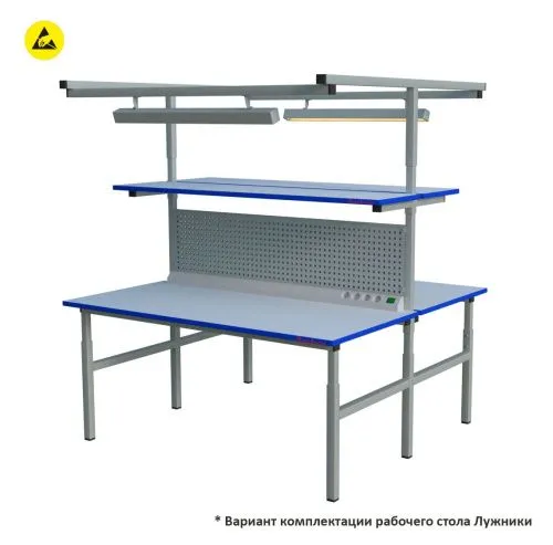Стол рабочий серии Лужники 2х(1200*700 мм) ESD фото Стол рабочий серии Лужники 2х(1200*700 мм) ESD фото