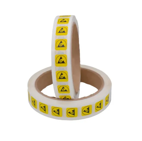 Самоклеющиеся этикетки с символом ESD, 12,5*12,5 мм, 1000 шт/уп. фото