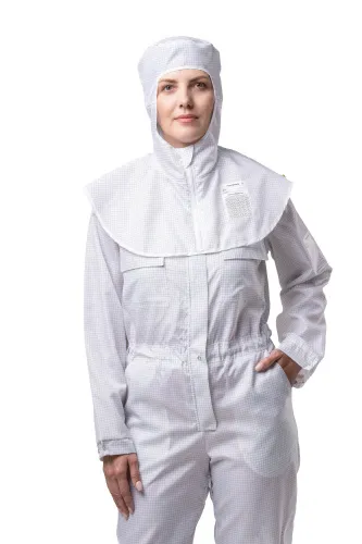 Комбинезон для защиты от мех. воздействий (истирания) и ОПЗ антистатический женский М-224 (белый, тип "Сатори", 80-84, 170-176) фото Комбинезон для защиты от мех. воздействий (истирания) и ОПЗ антистатический женский М-224 (белый, тип "Сатори", 80-84, 170-176) фото