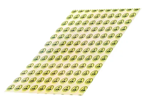 Антистатические бумажные наклейки 15*15 мм 150 шт/лист. фото