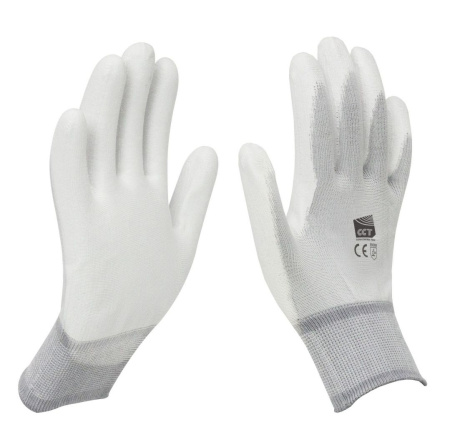 Перчатки антистатические с резиновым покрытием пальцев и ладони фото товара